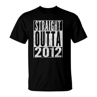 Straight Outta 2012 10 Years Old 10Th Birthday Boys Girls T-Shirt | Mazezy