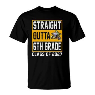 Straight Outta 6Th Grade Class Of 2027 Graduation T-Shirt | Mazezy