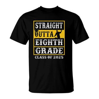 Straight Outta 8Th Grade Class Of 2025 Graduation Gifts 2025 T-Shirt | Mazezy