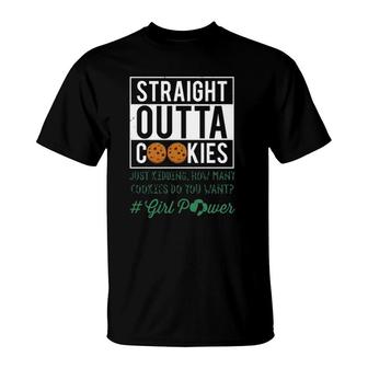 Straight Outta Cookies Girls Cookie Dealer Scouting Scout T-Shirt | Mazezy