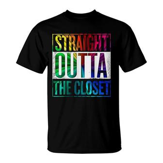 Straight Outta The Closet Lgbt Gay Pride T-Shirt | Mazezy AU
