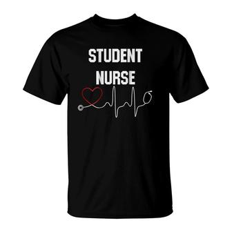 Student Nurse On Back T-Shirt | Mazezy
