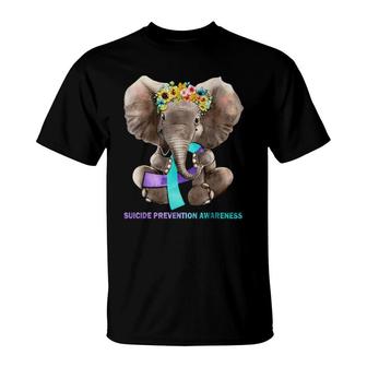 Suicide Prevention Awareness Elephant Tshirts T-Shirt - Thegiftio UK