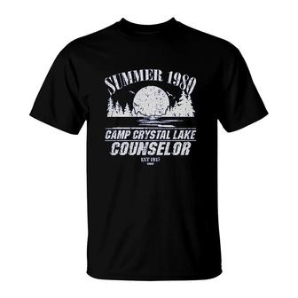 Summer 1980 Camp Crystal Lake Counselor T-Shirt | Mazezy