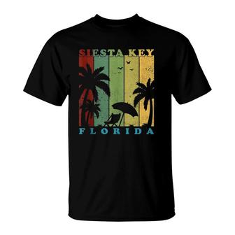Summer Vacation Vintage Retro Florida Siesta Key Beach T-Shirt | Mazezy