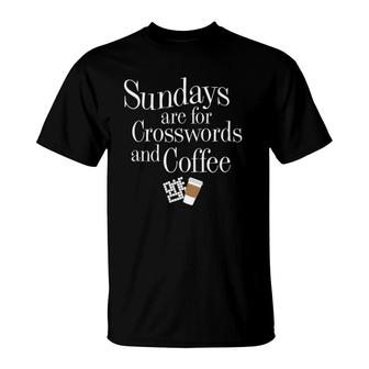 Sundays Are For Crosswords And Coffee T-Shirt | Mazezy