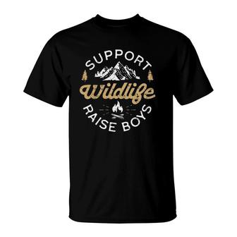 Support Wildlife Raise Boys - Parent, Mom & Dad Gift T-Shirt | Mazezy AU