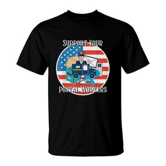 Support Your Postal Workers T-Shirt | Mazezy