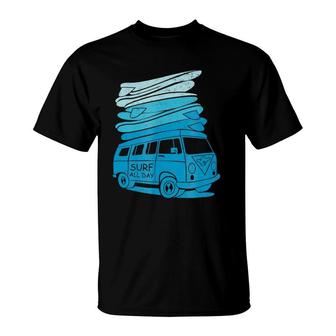 Surf All Day Vintage Style Graphic T-Shirt | Mazezy