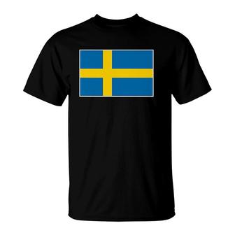 Sweden Flag With Vintage Swedish National Colors T-Shirt | Mazezy