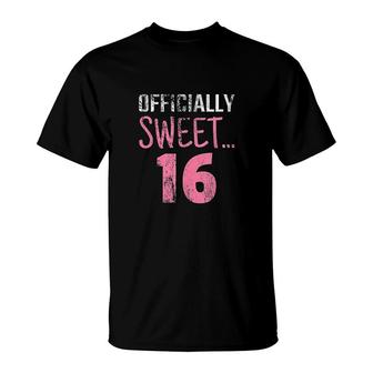 Sweet 16 Gift 16th Birthday Present 16 Year Old T-Shirt - Seseable