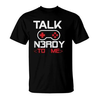 Talk Nerdy To Me -Funny Geek Gamer Controller Tank Top T-Shirt | Mazezy