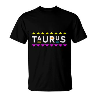 Taurus Zodiac Design 90s Style T-Shirt | Mazezy