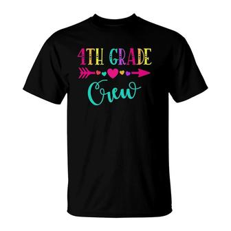 Teacher Student Gift First Day Of 4Th Grade Crew T-Shirt | Mazezy
