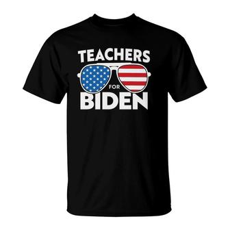 Teachers For Biden - Cool Uncle Joe Aviator Sunglasses T-Shirt | Mazezy