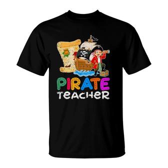 Teaching Gift Idea Pirate Student Learning Teacher T-Shirt | Mazezy