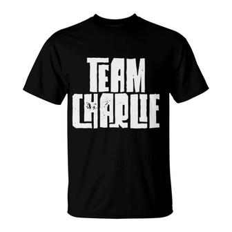 Team Charlie Son Dad Husband Grandson Sports Family Group T-Shirt | Mazezy