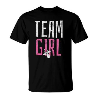 Team Girl Gender Reveal Party Cute Tee T-Shirt | Mazezy