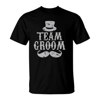 Team Groom Bachelor Party Wedding T-Shirt | Mazezy