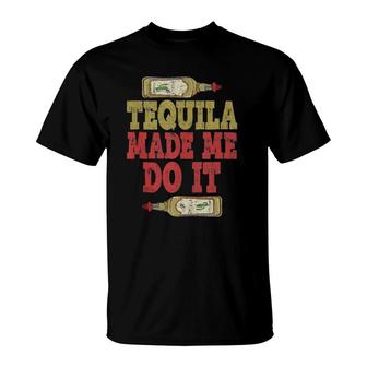 Tequila Made Me Do It Cinco De Mayo Party Gif Tank Top T-Shirt | Mazezy