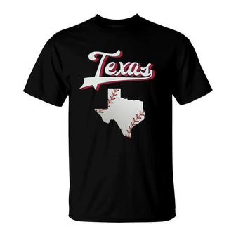 Texas Baseball Map Game Day Vintage Ranger T-Shirt | Mazezy