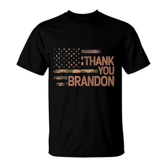 Thank You Brandon Vintage American Flag Pro Biden T-Shirt | Mazezy