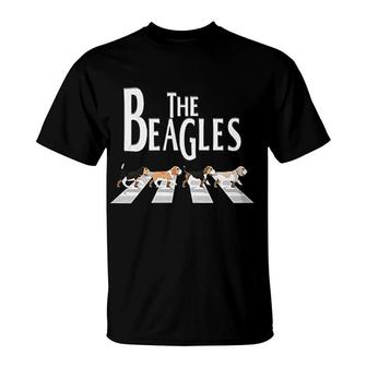The Beagles Walking Funny T-Shirt | Mazezy
