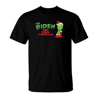 The Biden Who Stole Christmas 2021 Funny Joe Impeach Biden T-Shirt | Mazezy