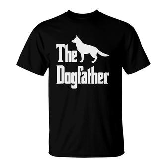 The Dogfather , German Shepherd Silhouette, Funny Dog T-Shirt | Mazezy CA