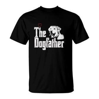 The Dogfather Labrador Dadfather's Day Funny Gift T-Shirt | Mazezy