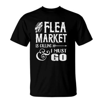 The Flea Market Is Calling And I Must Go Raglan Baseball Tee T-Shirt | Mazezy