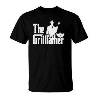 The Grillfather Funny Bbq Grilling Gift For Grill Master T-Shirt | Mazezy