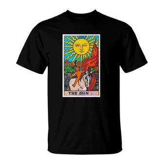 The Sun Tarot Card Psychic Occult Tee T-Shirt | Mazezy