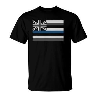 Thin Blue Line Hawaii Police Hawaiian Flag Police Gift T-Shirt | Mazezy