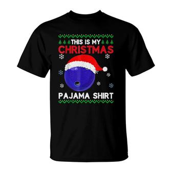 This Is My Christmas Pajama Bowling Xmas T-Shirt | Mazezy