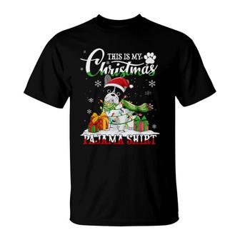 This Is My Christmas Pajama Bulldog Christmas Lights T-Shirt | Mazezy