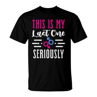 This Is My Last One Pregnancy Announcement T-Shirt | Mazezy