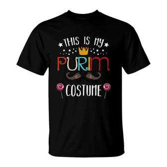 This Is My Purim Costume Jewish Holiday Carnival Gift T-Shirt - Thegiftio