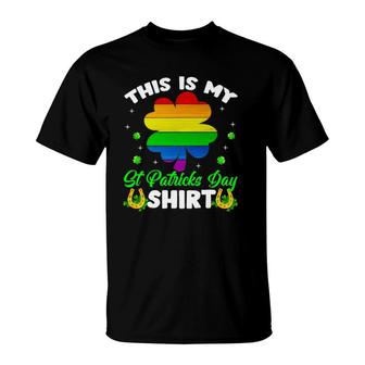 This Is My St Patrick's Day Cute Gay Pride Lgbtq Gifts T-Shirt | Mazezy