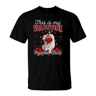 This Is My Valentine Pajama Ragamuffin Cat T-Shirt | Mazezy