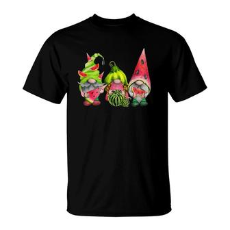 Three Watermelon Garden Gnomes Tomte Swedish Scandinavian T-Shirt | Mazezy