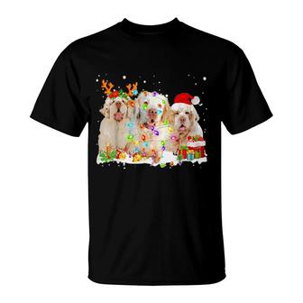 Threeclumberspanieldogsreindeer T-Shirt | Mazezy