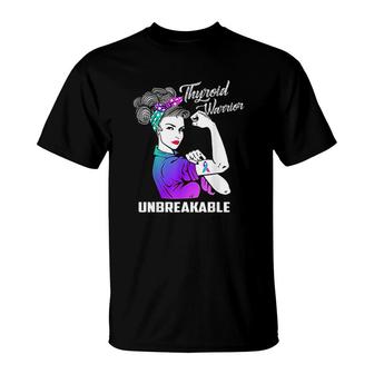 Thyroid Warrior Unbreakable Awareness T-Shirt | Mazezy