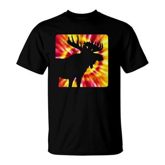 Tie Dye Moose For Moose Lovers T-Shirt | Mazezy