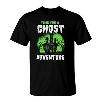 Time For Ghost Adventure Paranormal Ghost Hunter T-Shirt | Mazezy