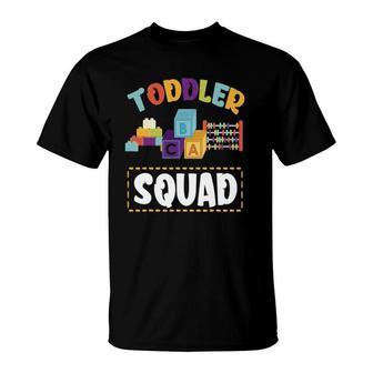 Toddler Squad Funny Daycare Provider Appreciation Teacher T-Shirt | Mazezy