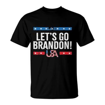 Top Let’S Go Brandon American Flag Impeach Biden 2021 Tee T-Shirt | Mazezy