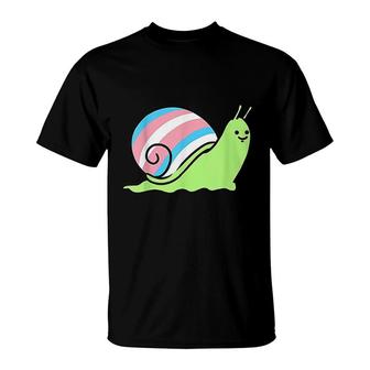Trans Pride Snail Transgender Gift T-Shirt | Mazezy