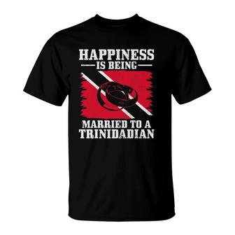 Trinidadian Wife Husband Wedding Trinidad & Tobago Flag T-Shirt | Mazezy