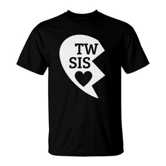 Twin Sisters Heart Matching Set 1 Of 2 Ver2 T-Shirt | Mazezy